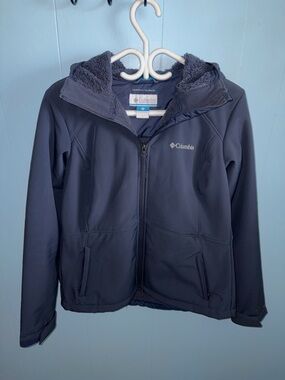 Columbia Navy Hooded Softshell Jacket
